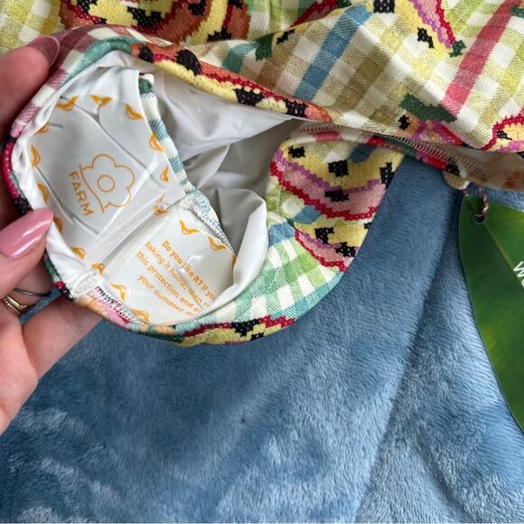 FARM RIO Banana Vichy Underwire One Piece Swimsuit - Picture 7 of 8